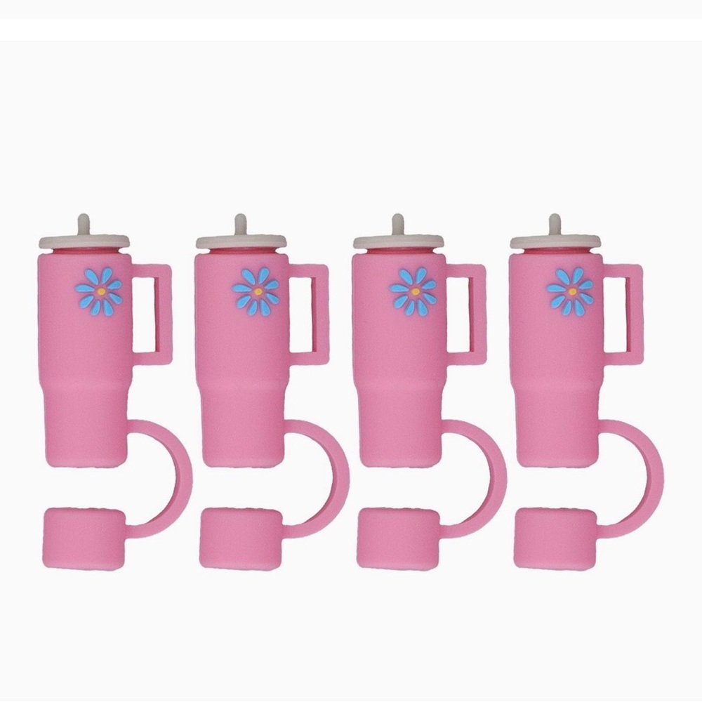 Cup Accessories, Cup Straw Straw Covers Reusable Straw Toppers brand new 4pc